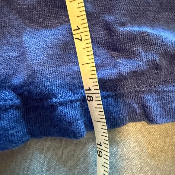 Lilly Pulitzer Blue Relaxed Notched Collar Cuffed Sleeve Tee - Picture 3 of 6